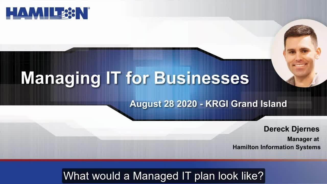 Managing IT for Businesses - Hamilton Business Solutions
