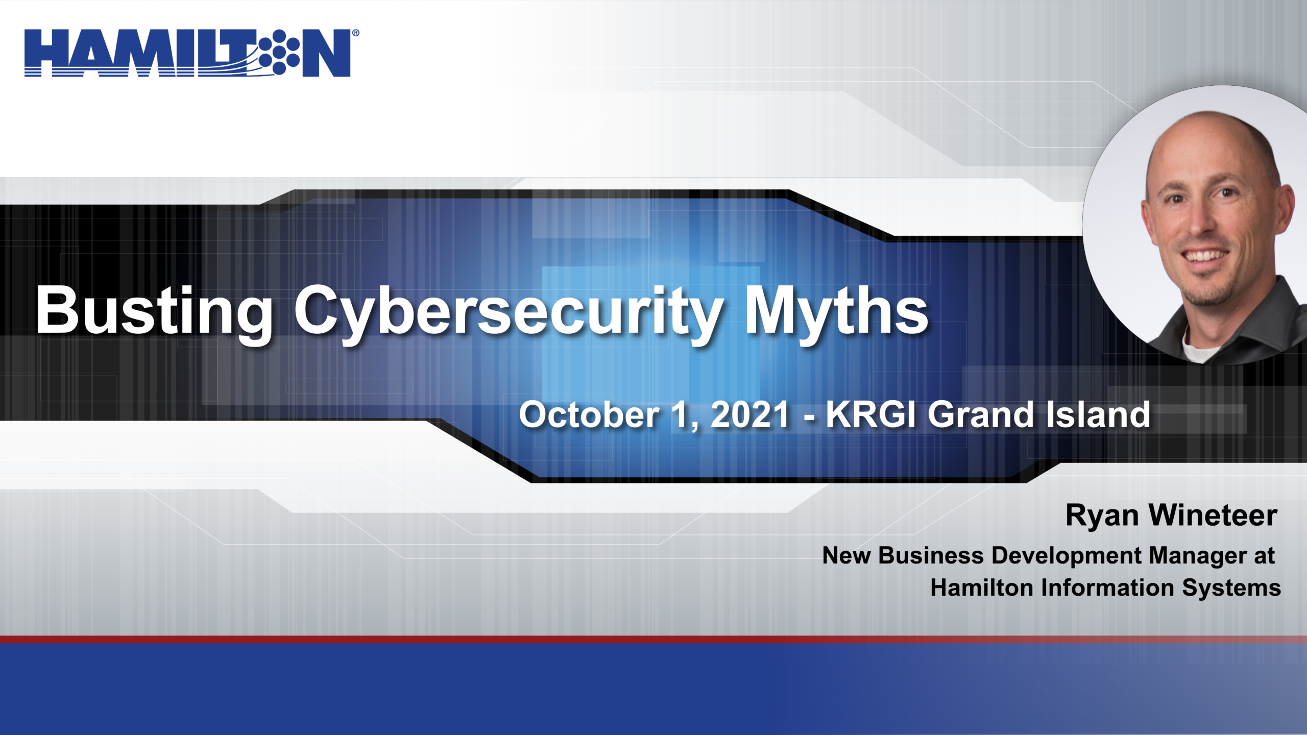 Busting Cybersecurity Myths link to radio interview.