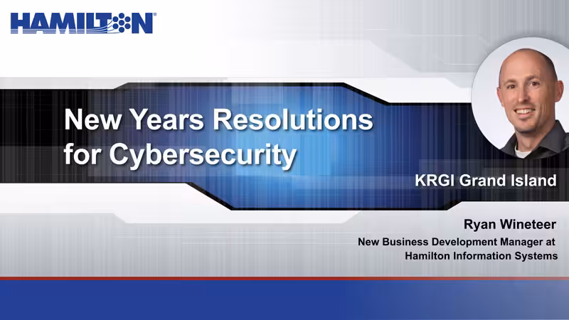 New Years Resolutions - Cybersecurity