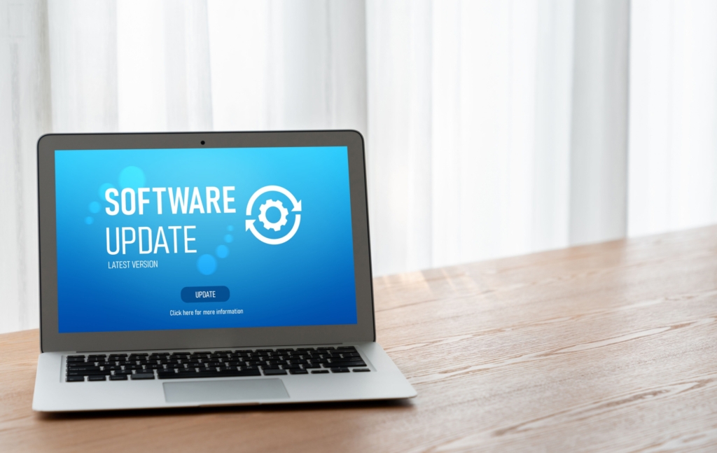 Software update on computer for modish version of device software upgrade