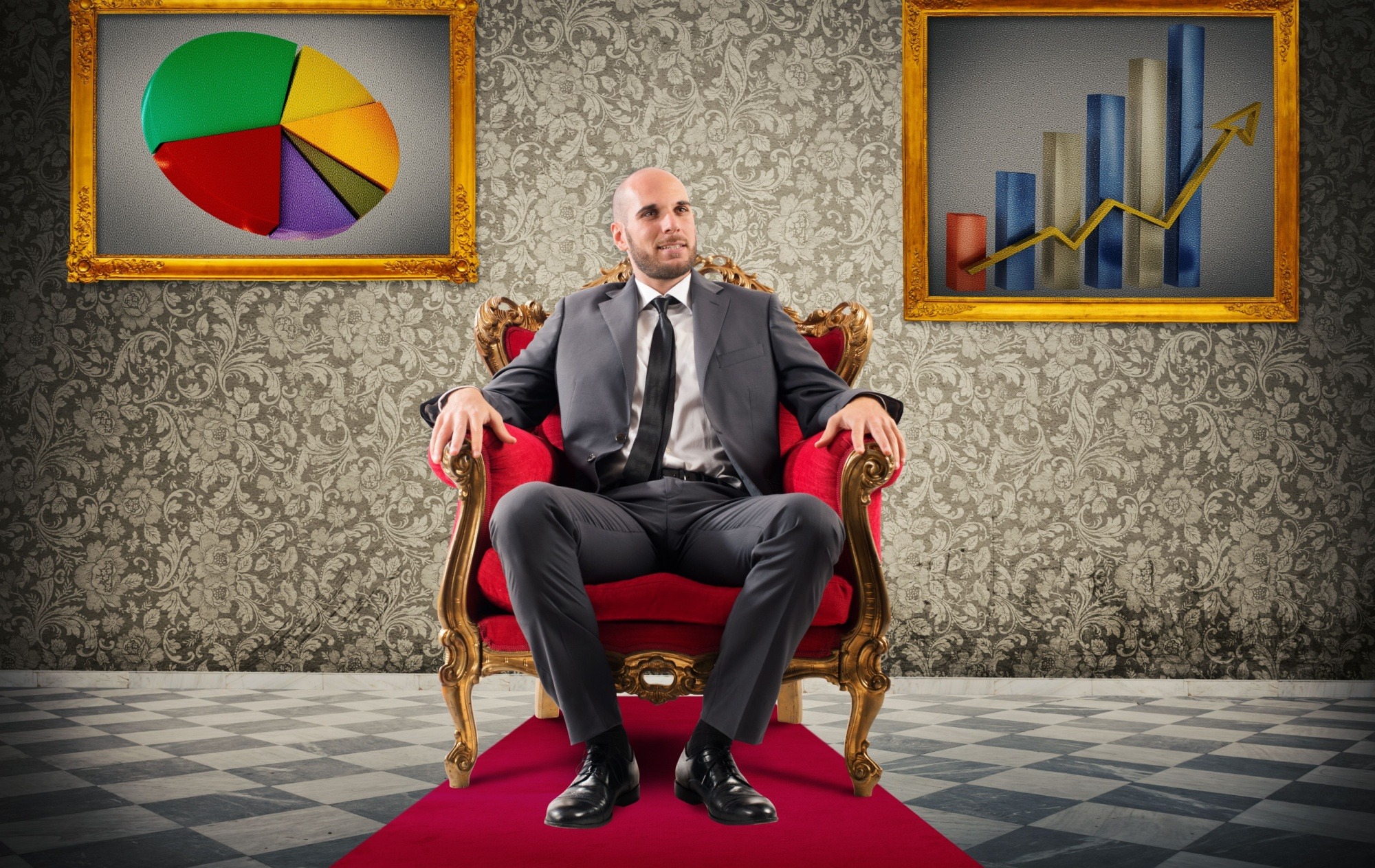 Business man looks for tailored technology solutions. Business man looks for tailored technology solutions.