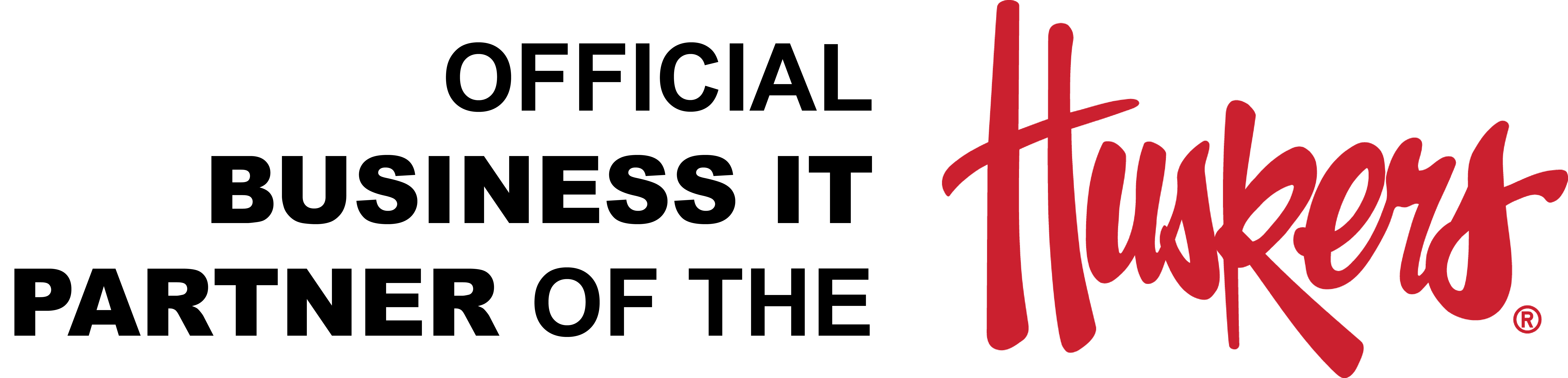 Husker script logo with Hamilton official business IT partner tagline Husker script logo with Hamilton official business IT partner tagline
