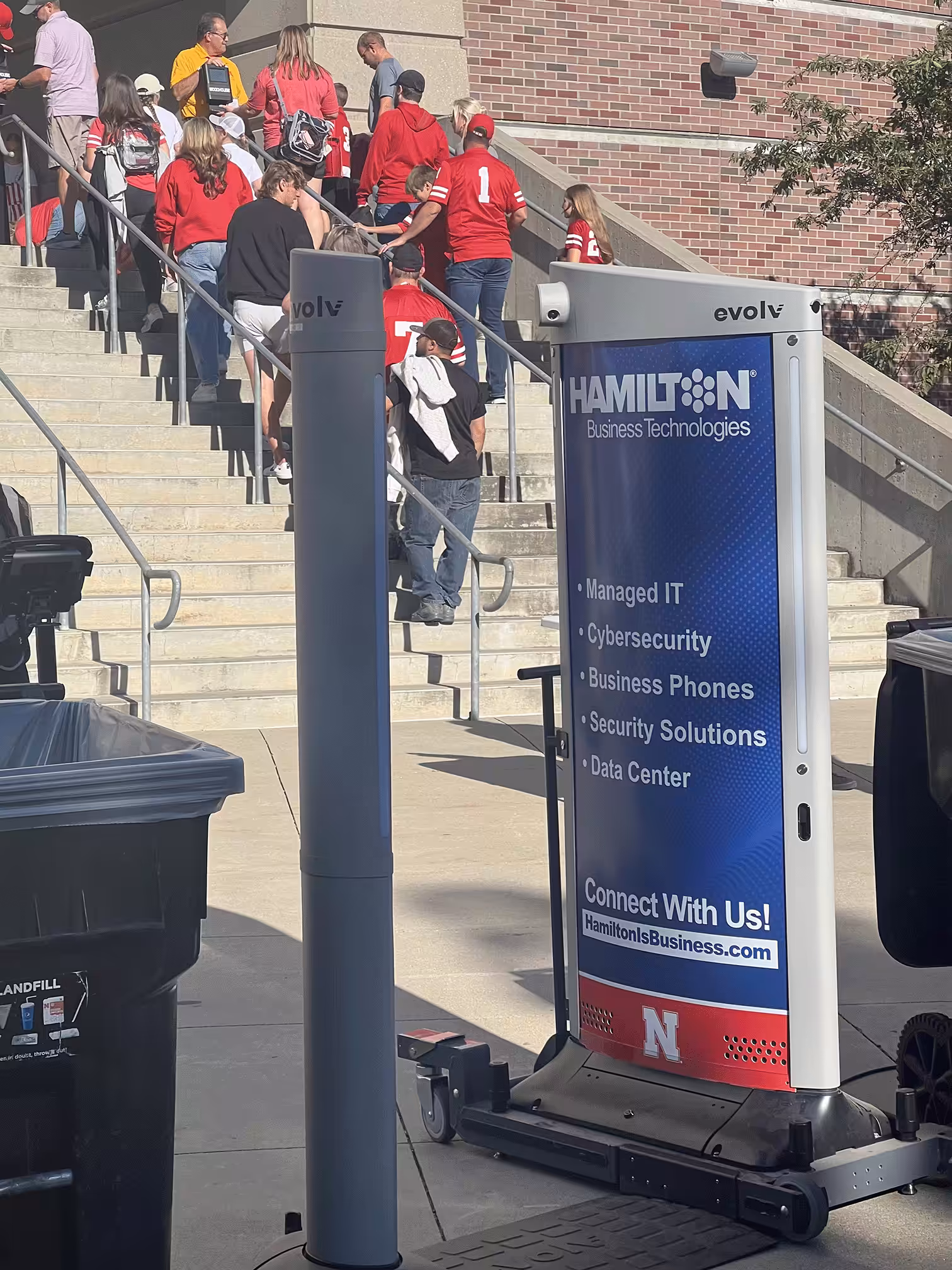 Hamilton Business Technologies at memorial stadium in Lincoln Nebraska Hamilton Business Technologies at memorial stadium in Lincoln Nebraska
