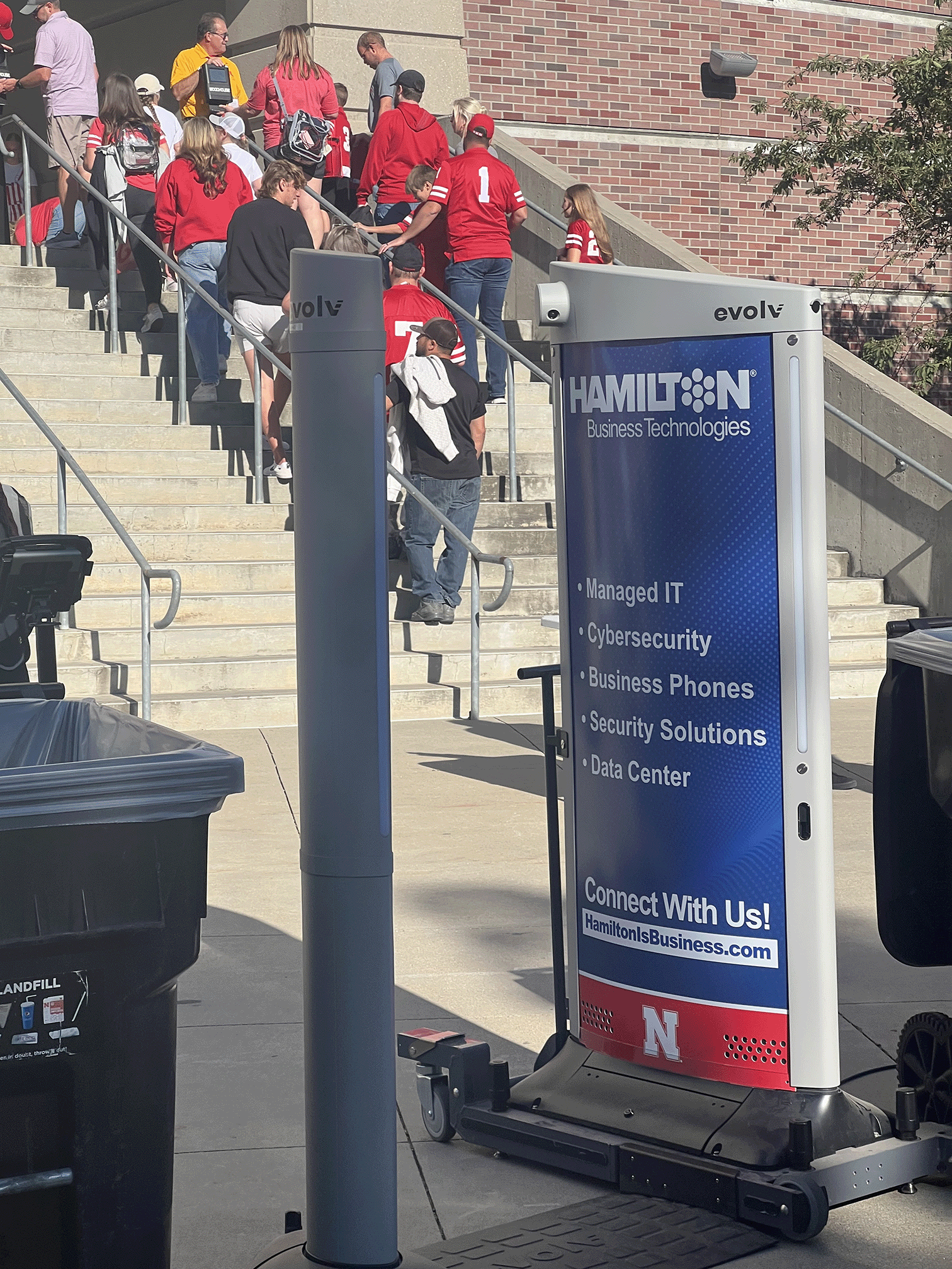 Hamilton Business Technologies at memorial stadium in Lincoln Nebraska