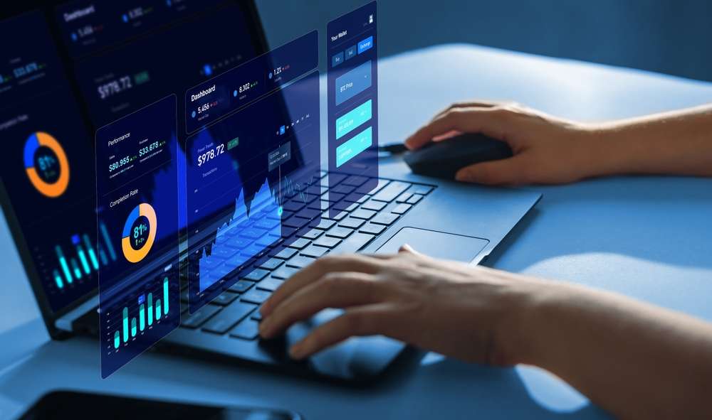 Kpi,Dashboard,On,Virtual,Screen.,Businessman,Analysing,Finance,Data,Graph